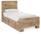 Hyanna  Panel Bed With 1 Side Storage, Dresser, Mirror, Chest And Nightstand
