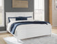 Cama con paneles y cómoda con espejo Fortman