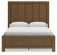 Cama con paneles Cabalynn con almacenamiento y cómoda con espejo
