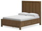 Cama con paneles Cabalynn con almacenamiento y cómoda con espejo