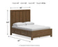 Cama con paneles Cabalynn con almacenamiento y cómoda con espejo