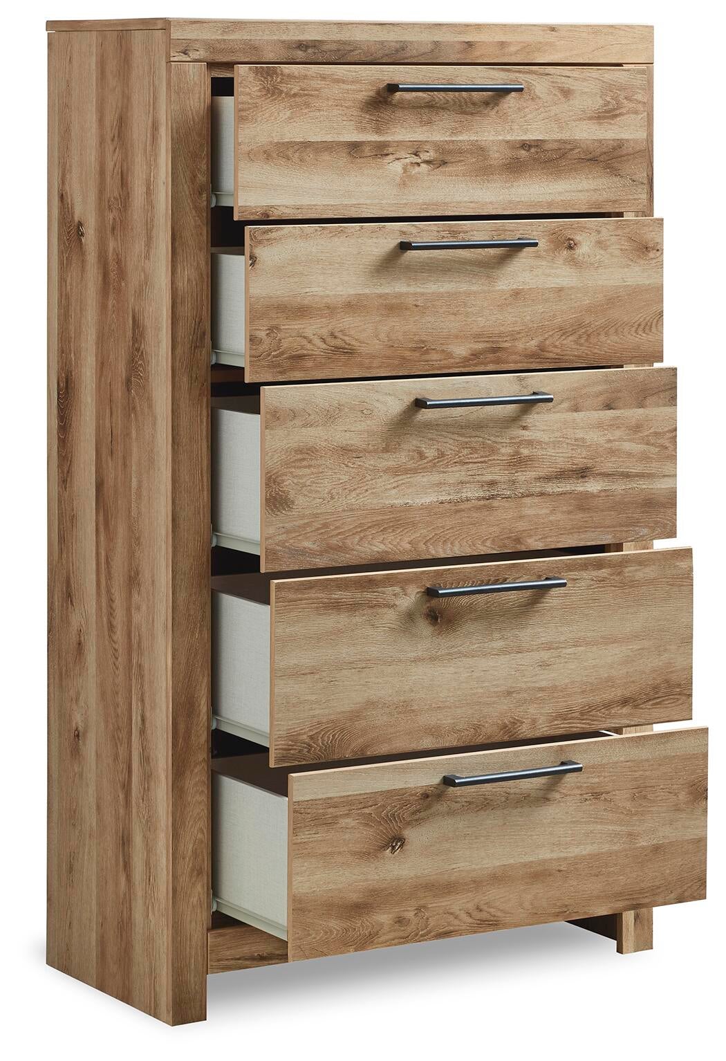 Hyanna  Panel Storage Bed With 2 Under Bed Storage Drawers, Dresser, Mirror, Chest And Nightstand