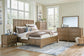 Cabalynn California  Panel Bed With Storage With Mirrored Dresser, Chest And Nightstand
