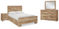 Hyanna  Panel Bed With 2 Side Storage, Dresser, Mirror And Nightstand