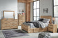Hyanna  Panel Bed With 2 Side Storage, Dresser, Mirror And Nightstand