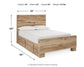 Cama de panel Hyanna con almacenamiento y tocador con espejo