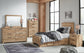 Hyanna  Panel Bed With 2 Side Storage, Dresser, Mirror, Chest And Nightstand