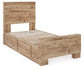 Hyanna  Panel Bed With 2 Side Storage, Dresser, Mirror, Chest And Nightstand