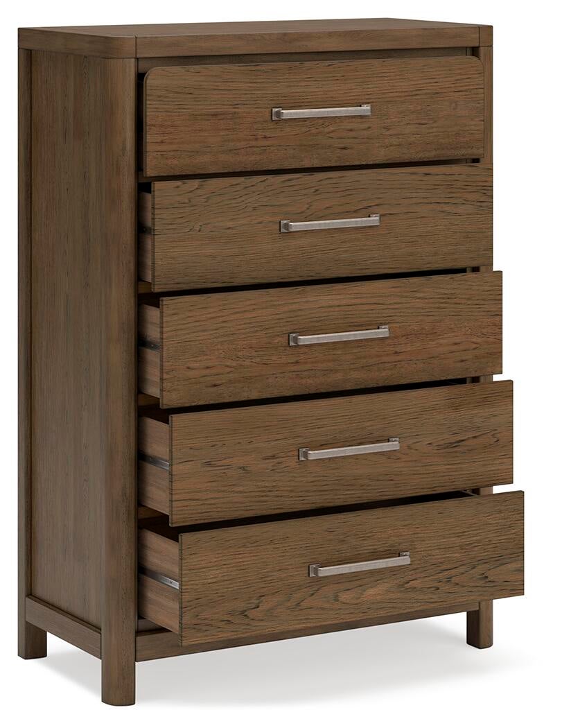 Cabalynn  Upholstered Bed With Mirrored Dresser, Chest And Nightstand