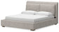 Cabalynn  Upholstered Bed With Mirrored Dresser, Chest And Nightstand