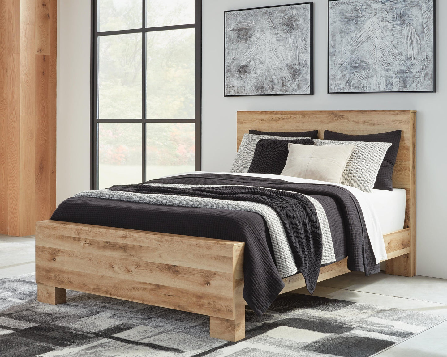Hyanna  Panel Bed, Dresser, Mirror, Chest And Nightstand