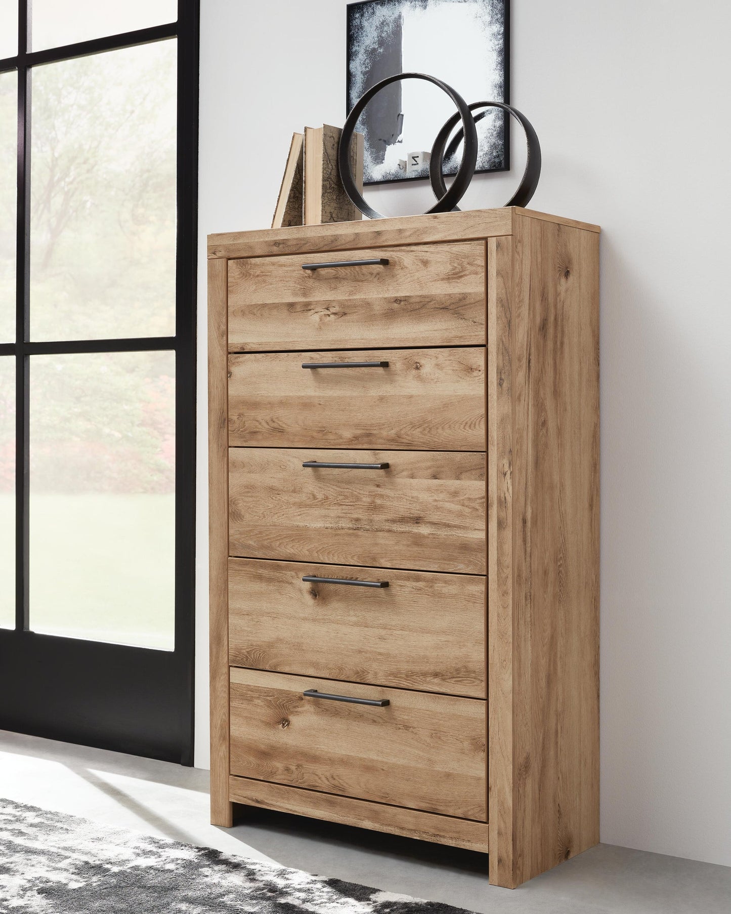 Hyanna  Panel Bed, Dresser, Mirror, Chest And Nightstand