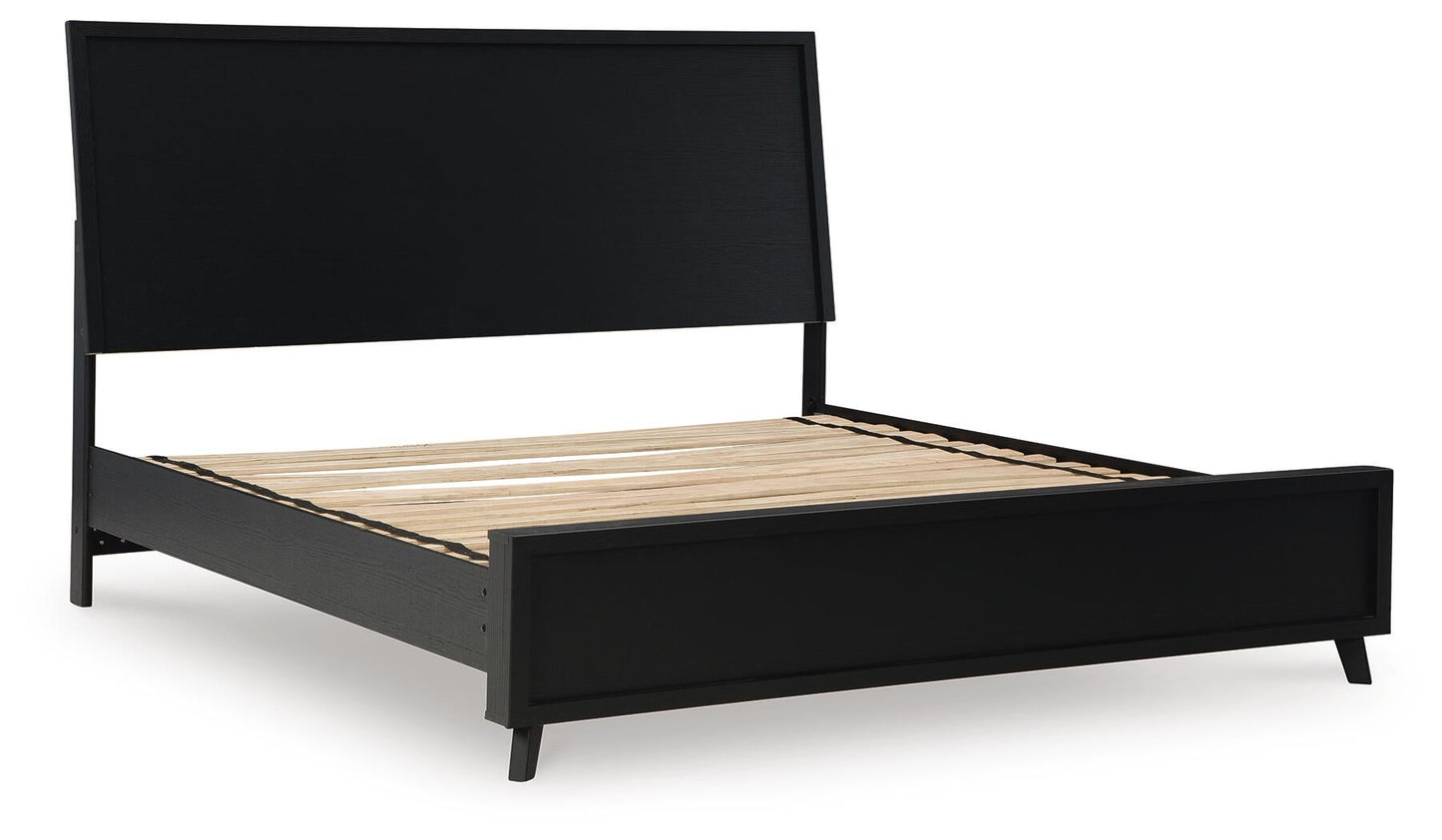 Danziar  Panel Bed, Dresser, Mirror And Nightstand