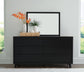 Danziar  Panel Bed, Dresser, Mirror And Nightstand