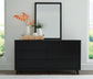 Danziar  Panel Bed, Dresser, Mirror And Nightstand
