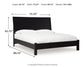 Cama con paneles, cómoda y espejo Danziar