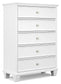 Fortman California  Panel Bed With Mirrored Dresser, Chest And Nightstand