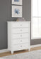 Fortman California  Panel Bed With Mirrored Dresser, Chest And Nightstand