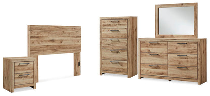 Hyanna  Panel Headboard, Dresser, Mirror, Chest And Nightstand