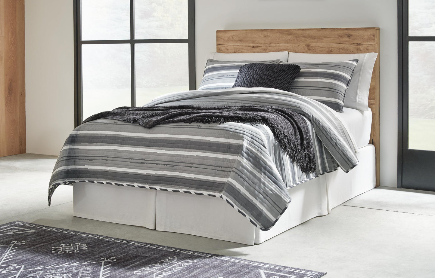 Hyanna  Panel Headboard, Dresser, Mirror, Chest And Nightstand