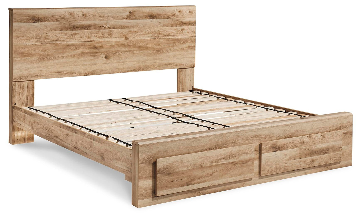 Cama Hyanna con almacenaje en el panel, cómoda y espejo