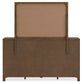 Cabalynn California  Upholstered Bed With Mirrored Dresser, Chest And Nightstand