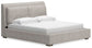 Cabalynn California  Upholstered Bed With Mirrored Dresser, Chest And Nightstand