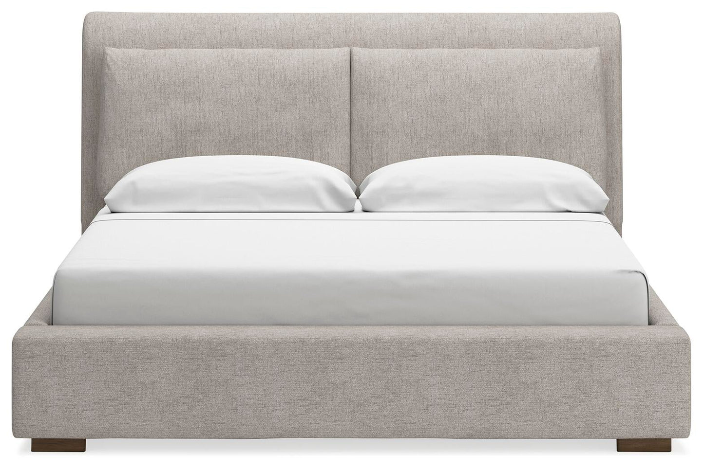 Cabalynn California  Upholstered Bed With Mirrored Dresser, Chest And Nightstand