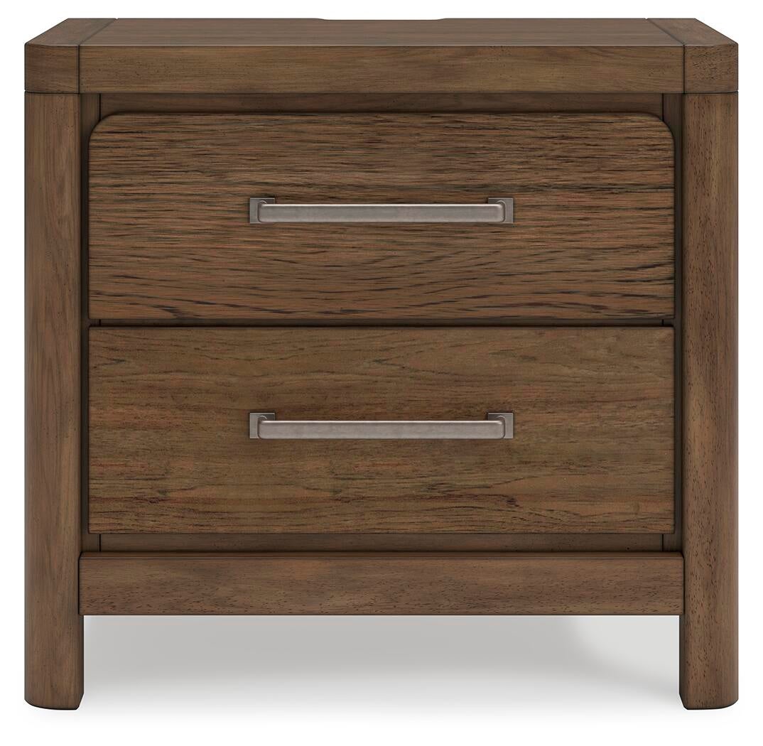Cabalynn California  Upholstered Bed With Mirrored Dresser, Chest And Nightstand