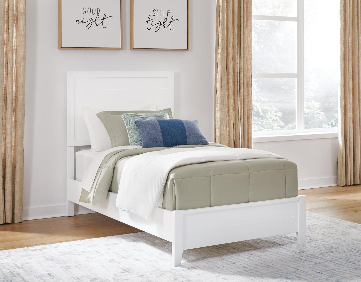 Binterglen  Panel Bed, Dresser, Mirror, Chest And Nightstand