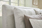 Cabalynn California  Upholstered Bed With Mirrored Dresser And Nightstand