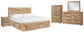 Hyanna  Panel Storage Bed With 2 Under Bed Storage Drawer, Dresser, Mirror, Chest And Nightstand
