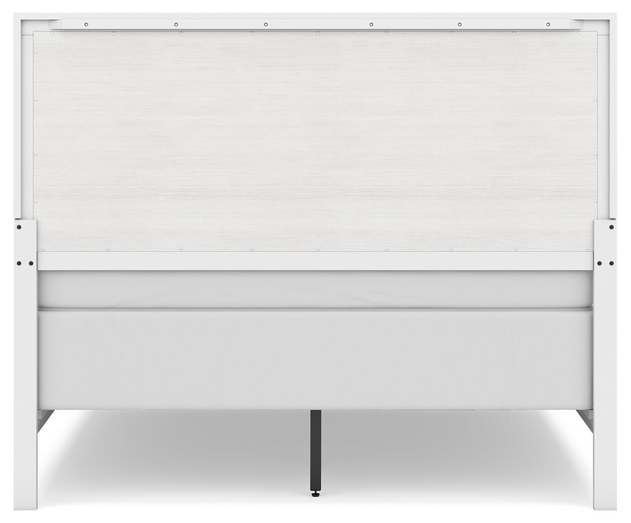 Cama con paneles, cómoda, espejo, cajonera y mesita de noche Binterglen