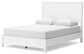 Cama con paneles, cómoda con espejo y mesita de noche Binterglen