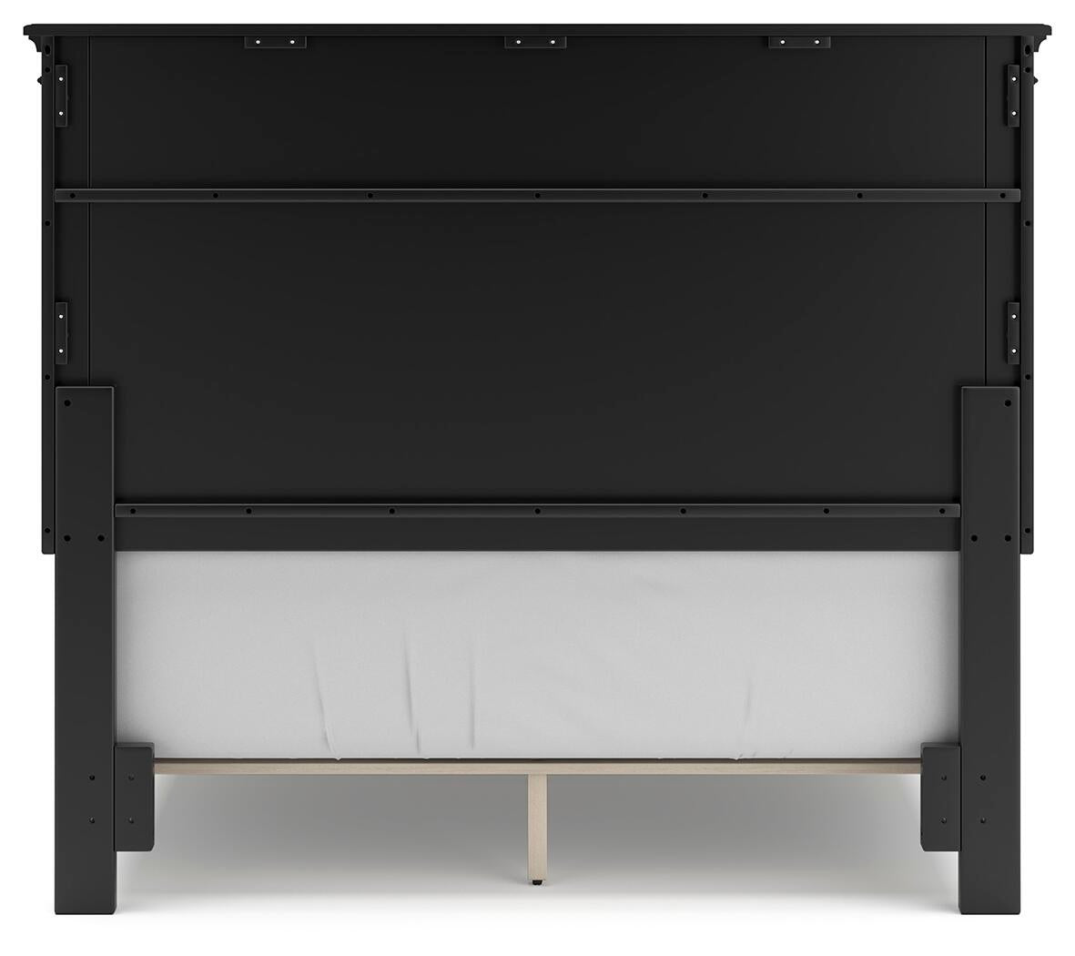 Lanolee  Panel Bed With Mirrored Dresser