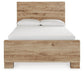 Cama de panel Hyanna con almacenamiento y tocador con espejo