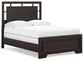 Cama con paneles Covetown con cómoda con espejo