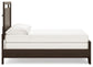 Cama con paneles Covetown con cómoda con espejo