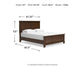 Danabrin  Panel Bed With Mirrored Dresser