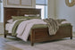 Danabrin  Panel Bed With Mirrored Dresser