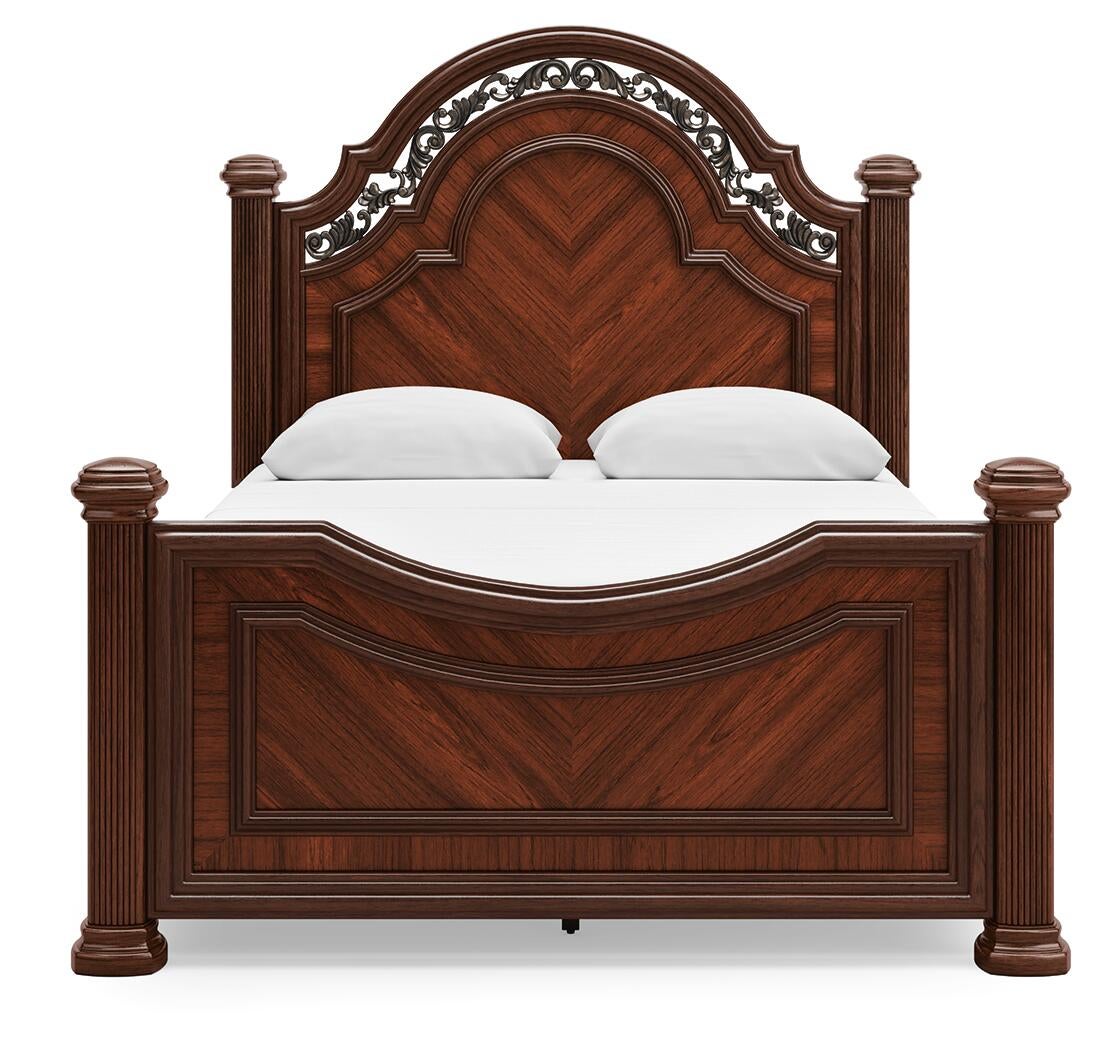 Lavinton  Poster Bed, Dresser, Mirror, Chest And Nightstand