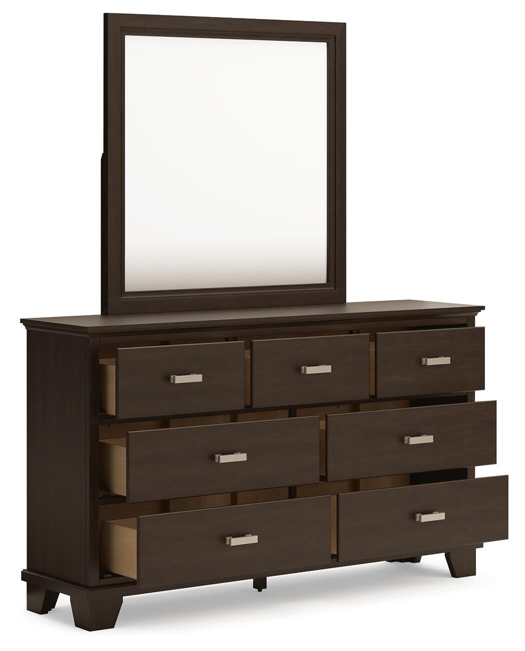 Covetown California  Panel Bed, Dresser, Mirror, Chest And Nightstand
