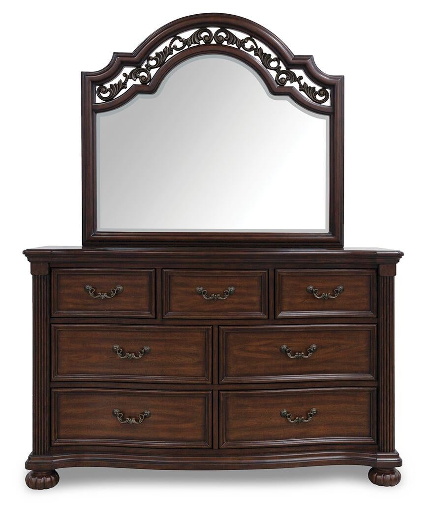 Lavinton  Poster Bed, Dresser, Mirror, Chest And Nightstand