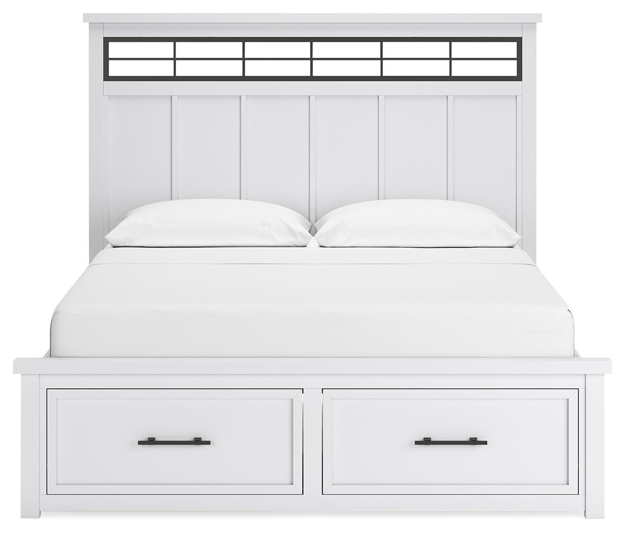 Ashbryn California  Panel Storage Bed, Dresser, Mirror And Nightstand