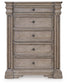 Blairhurst California  Panel Bed, Dresser, Mirror, Chest And Nightstand
