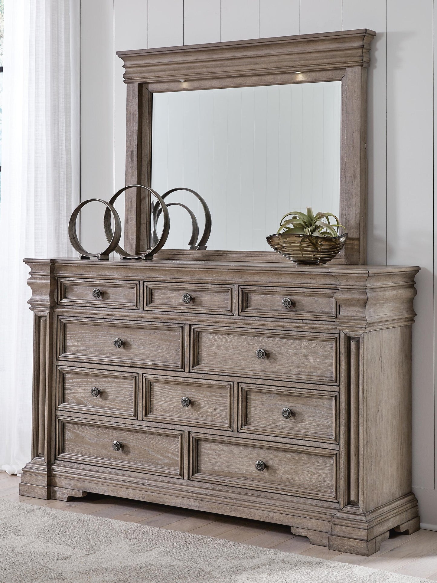 Blairhurst California  Panel Bed, Dresser, Mirror, Chest And Nightstand