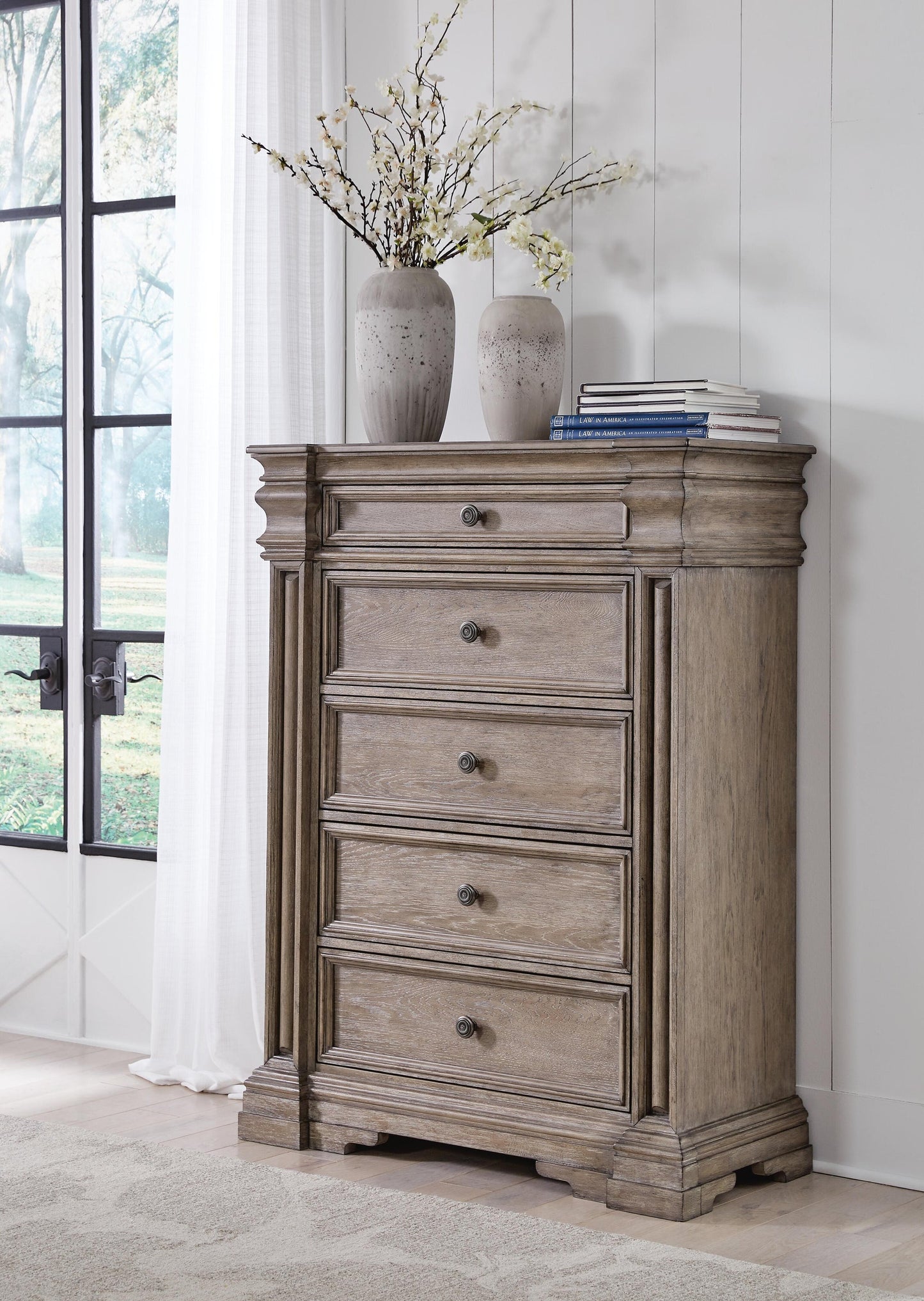 Blairhurst California  Panel Bed, Dresser, Mirror, Chest And Nightstand