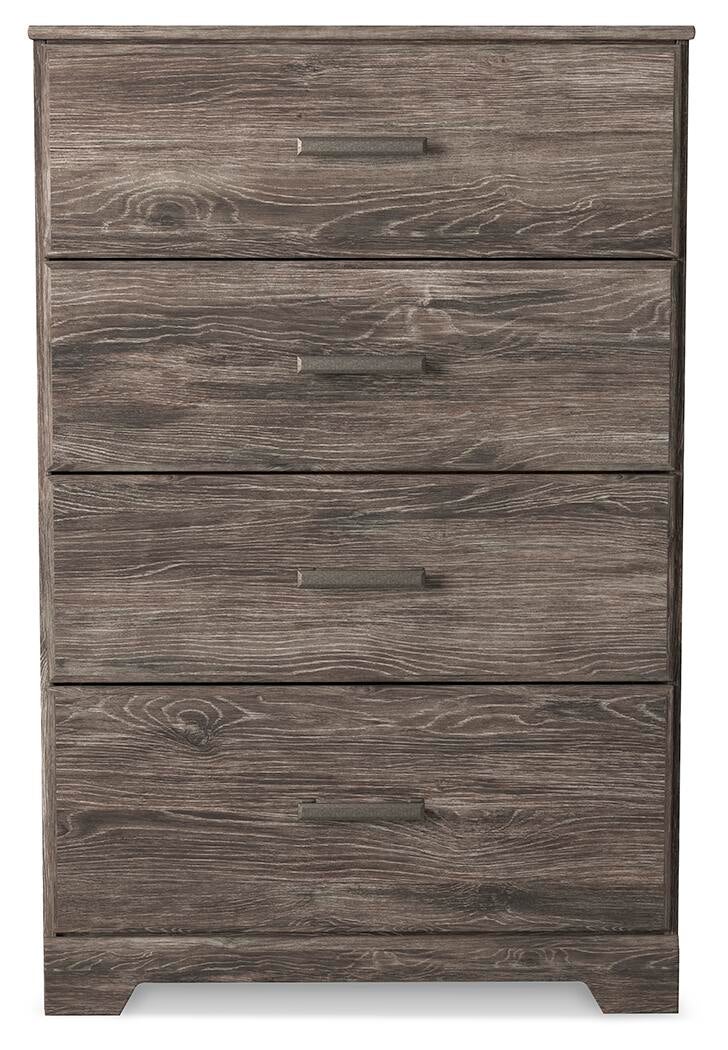 Cama con panel, tocador, espejo, cómoda y mesita de noche Ralinksi