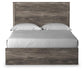 Cama con panel, tocador, espejo, cómoda y mesita de noche Ralinksi