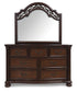 Lavinton California  Poster Bed, Dresser, Mirror, Chest And Nightstand